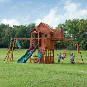 Boolina backyard-discovery-skyfort-ii-wooden-swi