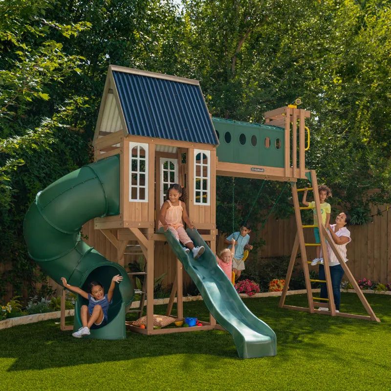 Boolina kidkraft-skyway-resort-wooden-swing-set-