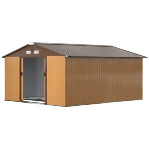 Boolina outsunny-outdoor-storage-shed-yellow-111