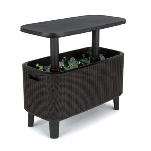 Keter Bevy Bar 2-in-1 Pop-Up Outdoor Cocktail Table